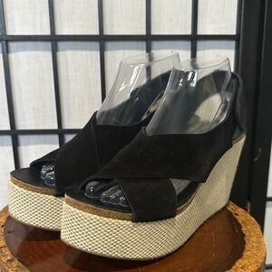 Pedro Garcia Black Suede Espadrilles EUC Made in Spain 🇪🇸 Size 39